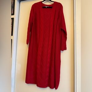 NWOT Jessica London Red Sweater Dress size 26/28